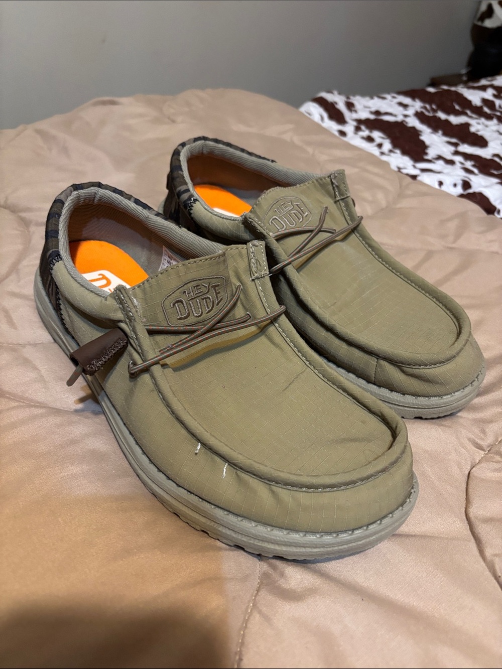 Hey Dude Men's Wally Slip-On Loafers in Olive Green